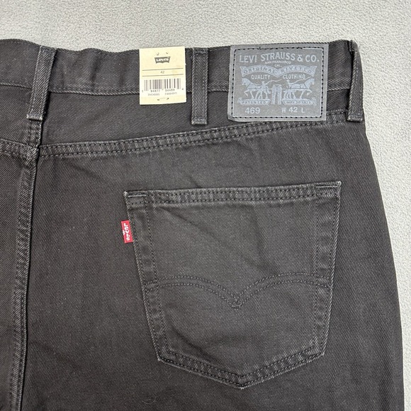Levi's 469 Loose Fit Black Denim 12" Shorts Men‎ 42 Skater Streetwear Baggy New - Picture 11 of 12